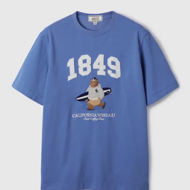 새상품 후아유스티브 패치 반팔 티셔츠 s