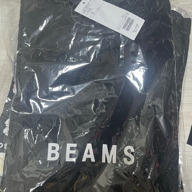 새상품) 빔즈 기본로고 반팔 블랙 XXL