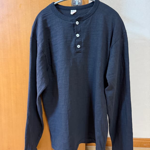 웨어하우스  헨리넥 긴팔 티셔츠 xl 팝니다(lot 5907)
