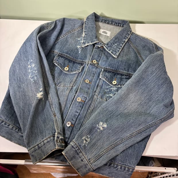 95-100 더블아드레날린신드롬 데미지 디스 데님자켓