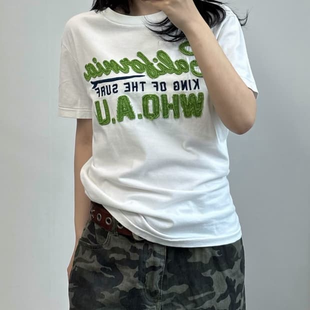 후아유 y2k 반팔 티셔츠