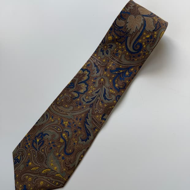 페이즐리 실크 넥타이 9.3cm