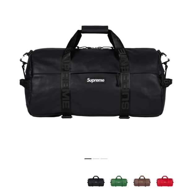 슈프림 레더 더블백