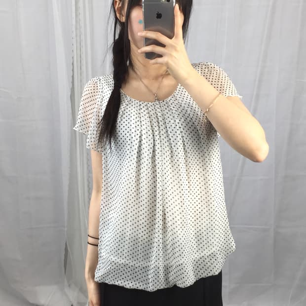 Jpn Dot Sheer Blouse