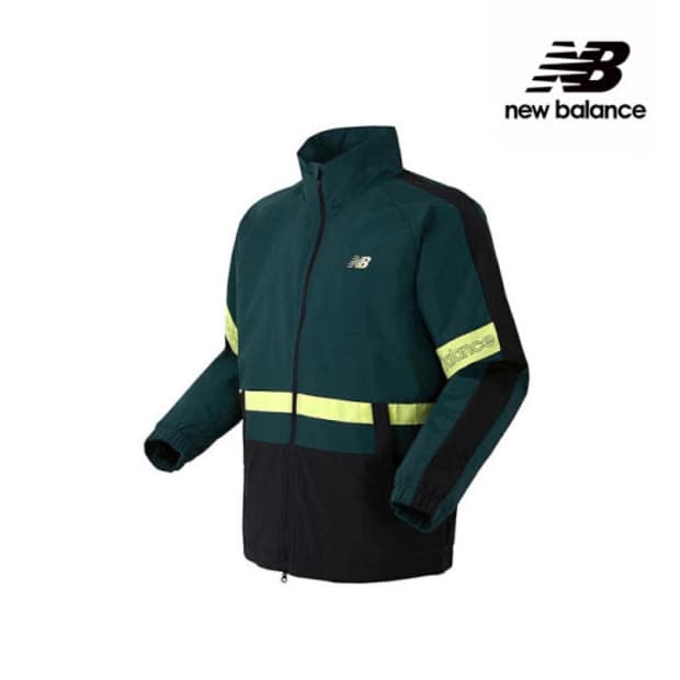 뉴발란스 UNI 트랙클럽 웜업자켓 바람막이 그린