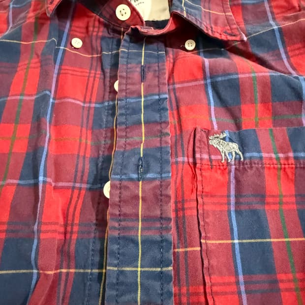 아베크롬비 체크 셔츠 S  95  구재