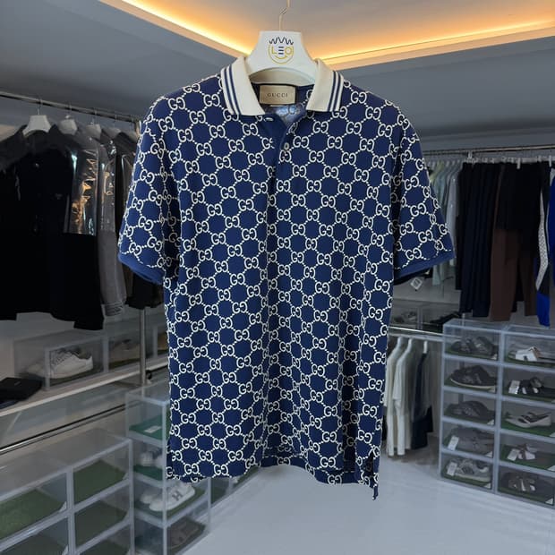 [리오브] 구찌 GG 스트레치 코튼 카라티셔츠