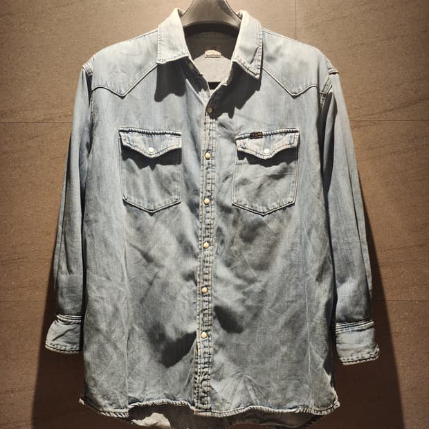 Lee x CIAOPANIC TYPY 연청 데님 셔츠 오버핏 웨스턴