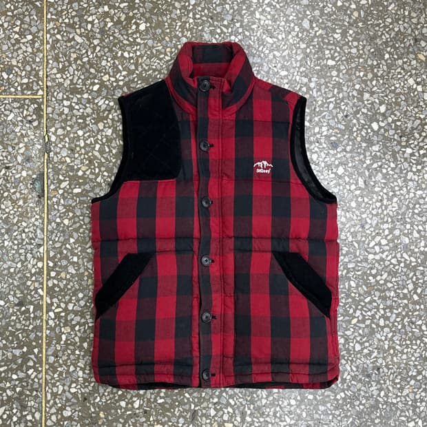 스투시 버팔로 체크 다운 베스트 M