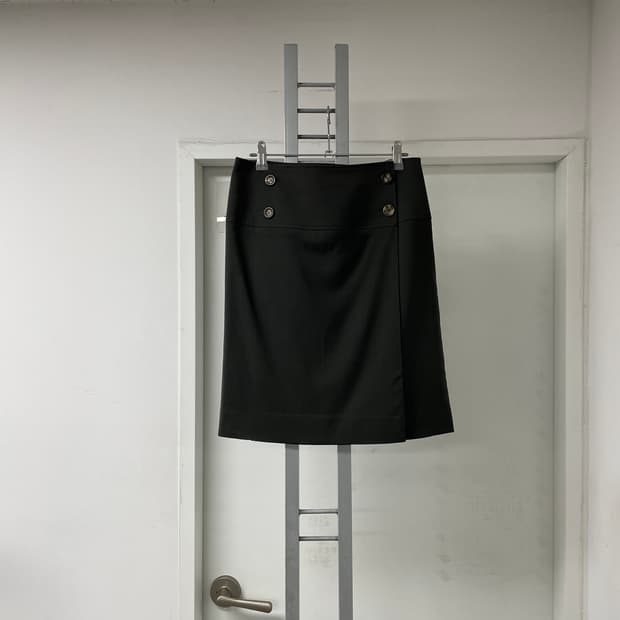 셀린느 카키 스커트 38