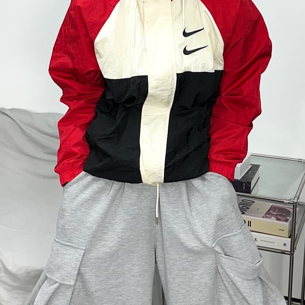 나이키 더블스우시 우븐 후드 바람막이 M