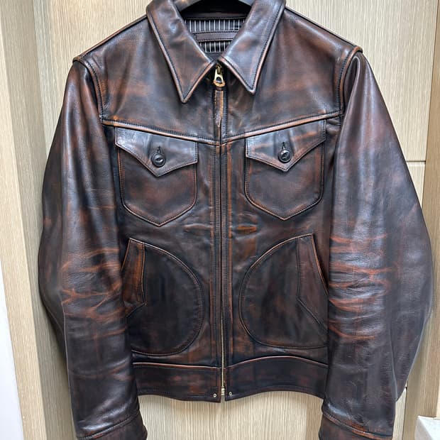 비스포크 카우스킨 레더 가죽 자켓