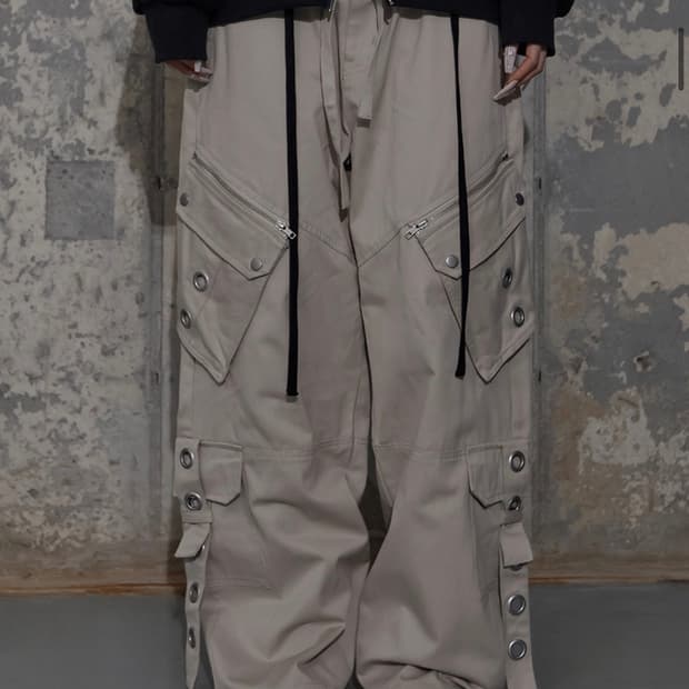 무신사 팬시클럽 베이지 카고 팬츠 