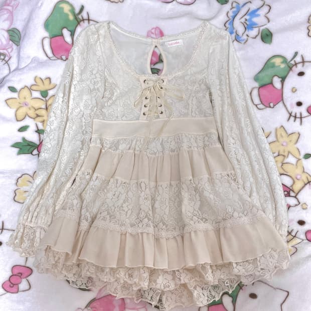 리즈리사 레이스 미니 원피스 라떼갸루히메갸루핀터레스트