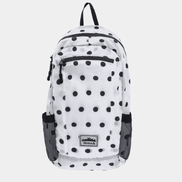 하이산 도트 백팩 초경량 컴팩트 포켓백 V1 도트 화이트 판매합니다