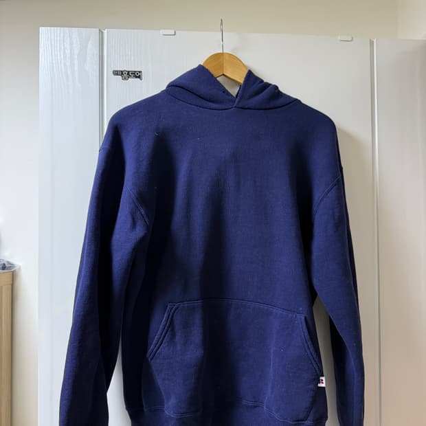 빈티지 러셀 후드 L 네이비 Made in Usa