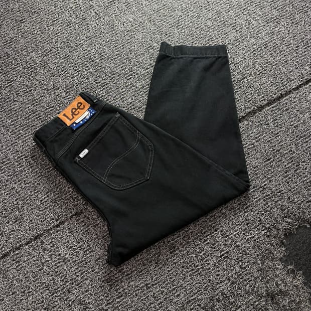 리 x 커버낫 블랙 와이드 데님 팬츠 4066