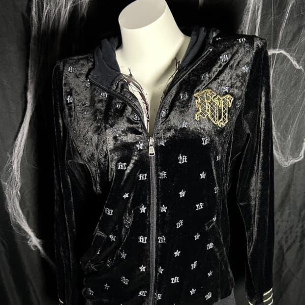 velvet gal hood zip-up