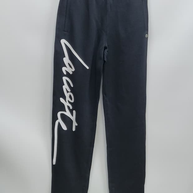 (새상품) LACOSTE 라코스테 플리스 스웨이드 팬츠 / 남 S 블랙
