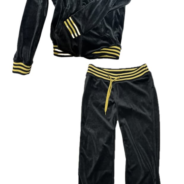 아디다스 우먼스 벨벳 져지 y2k 트랙탑 세트 흰금