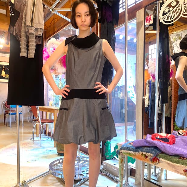 [Cache Cache] 90s 오피스 사이렌 벌룬 헴 드레스