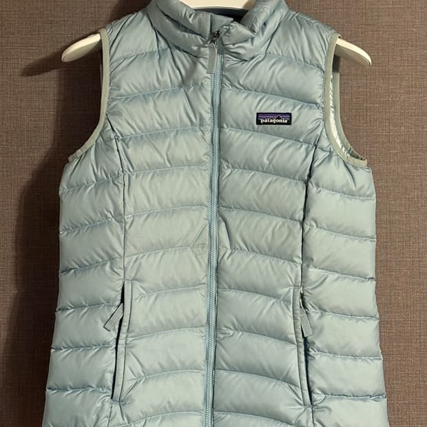 파타고니아 다운 조끼 L(12) 하늘색