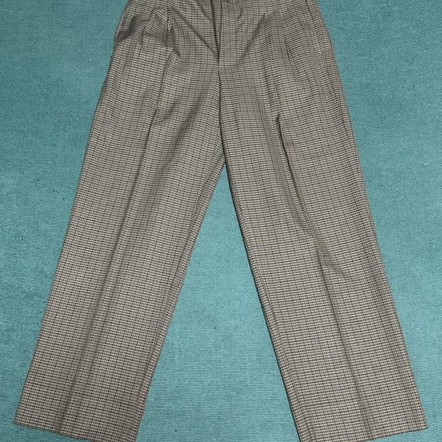 토마스모어 체크 슬렉스 브라운