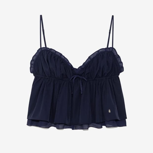 글로니 SHIRRED CRINKLE BUSTIER (NAVY)
