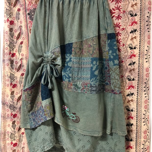 mori girl patchwork skirt