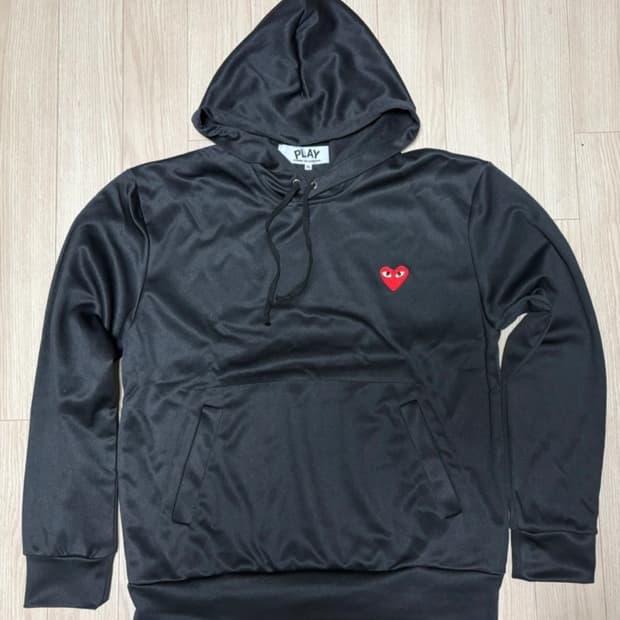 꼼데가르송 PLAY 블랙 후드티 XL 실측X