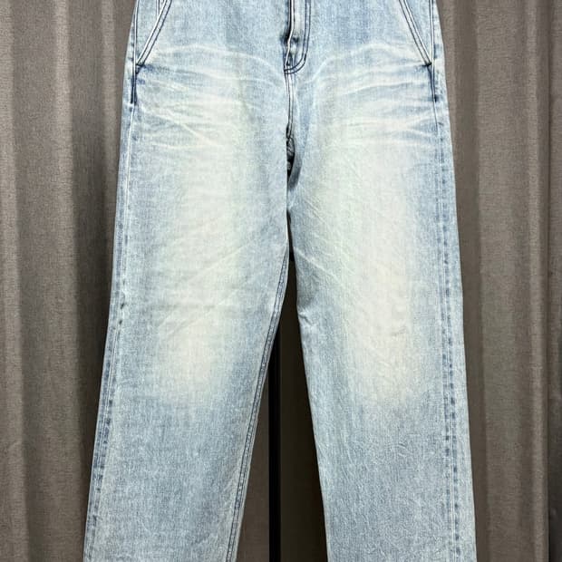 새상품) 아워셀브스 24FW 오가닉 코튼 릴렉스드 데님 블리치 3사이즈