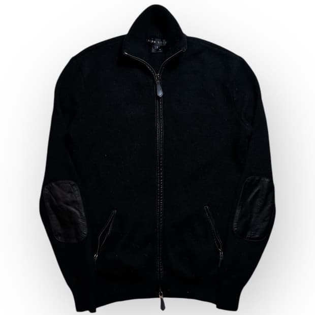 랄프로렌 블랙라벨 캐시미어 풀집업 니트