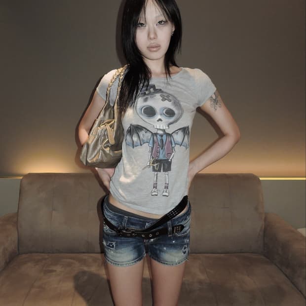 Skull Graphic Punk Top