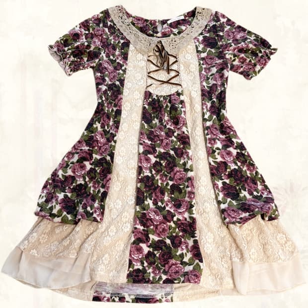 (이체시에눌) axes femme 엑시즈팜 장미 레이스 디테일 원피스