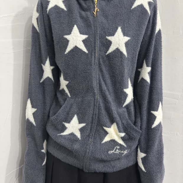 star fleece hood zipup