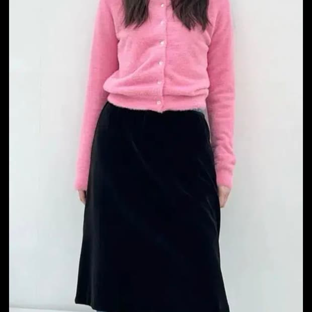 포니테일 ponytail 벨벳스커트 블랙