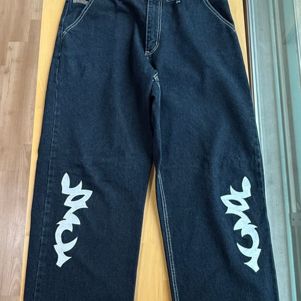 위캔더스 라이더 자수 데님 팬츠 (XL)