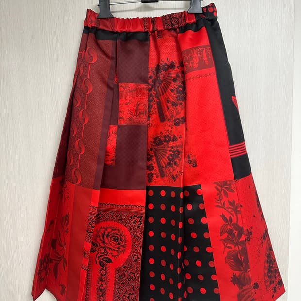 꼼데가르송 토탈 패턴 스커트