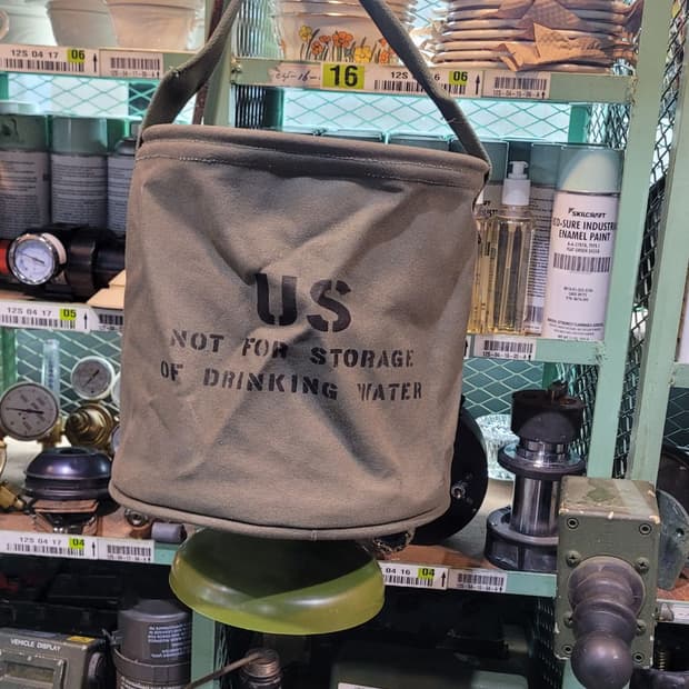 미 빈티지 캔버스 샤워백