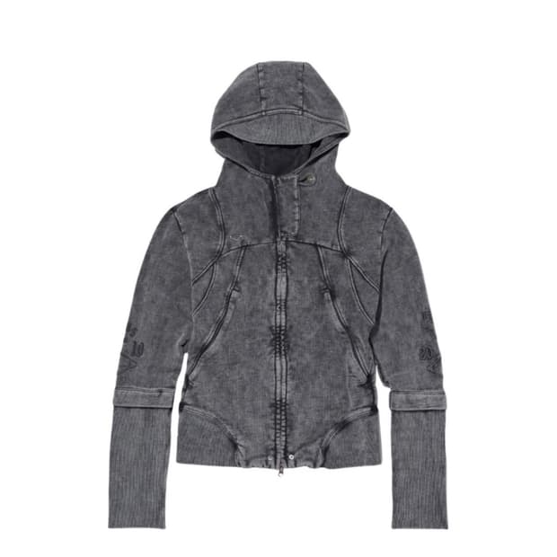 미스치프 컷오프 후드집업 L