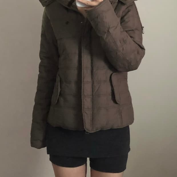 아베크롬비 순록 카키 패딩