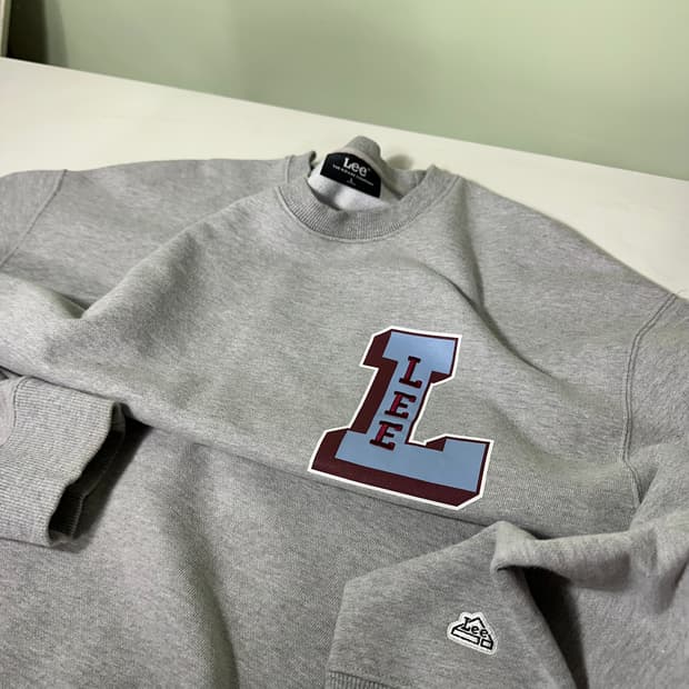 L 리 LEE 그레이 L로고 스웻셔츠 맨투맨