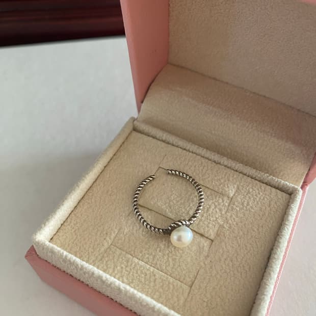 925실버 진주 트위스트 반지
