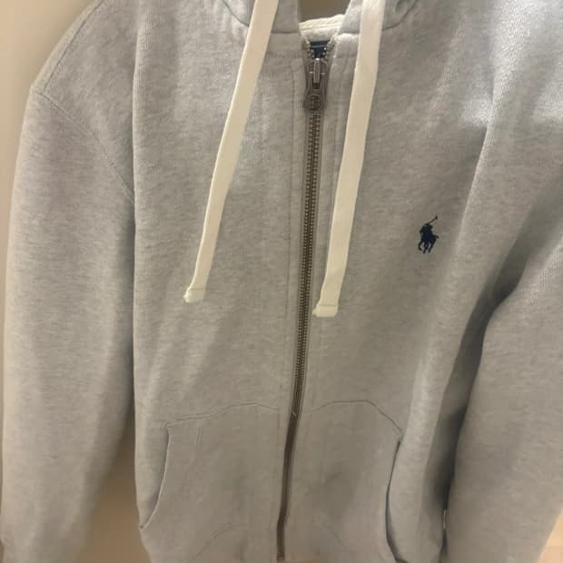 폴로 후드집업 회색 s사이즈