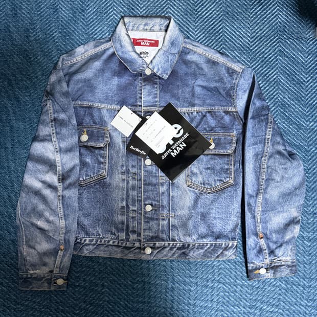 [M]준야 와타나베 베르베르진 베이츠 리바이스 데님 프린팅 자켓