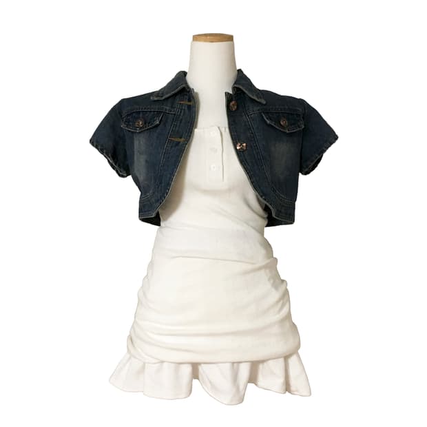 데님 볼레로 자켓