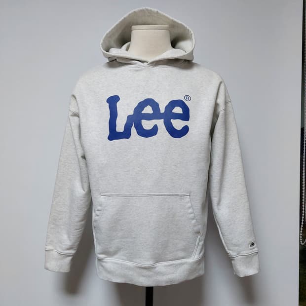 Lee 블루 빅로고 후드티(M)

