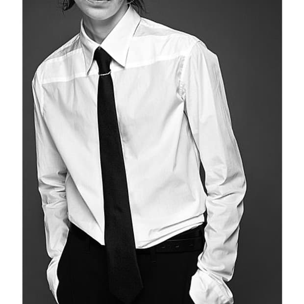 Julius White Cotton Poplin Shirt