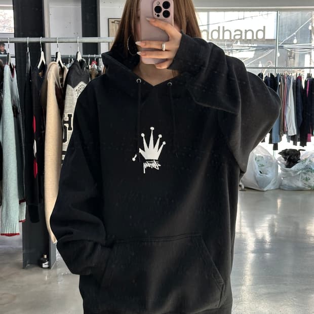 스투시 올드크라운로고 후드티