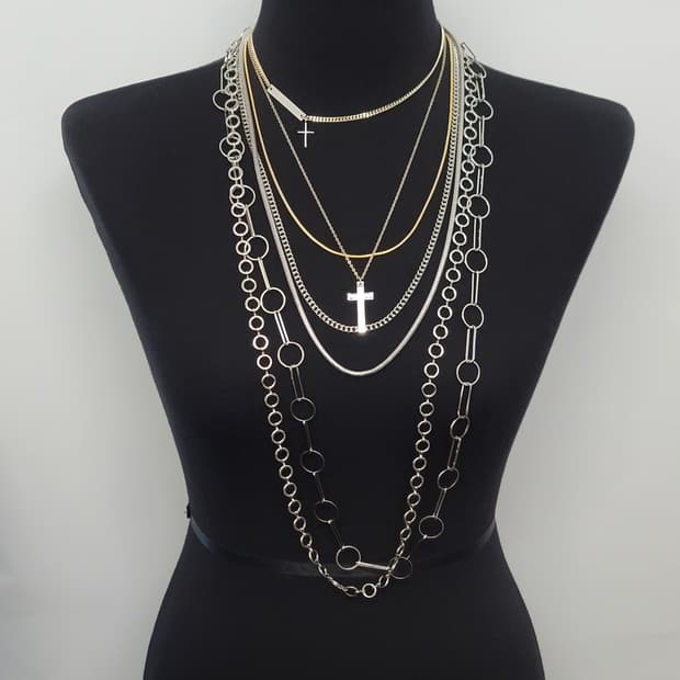 cross necklace set